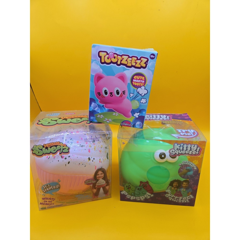 PPNC Green Kitty Squeeze Sensory Toy Scented Cupcake Tootzeezz